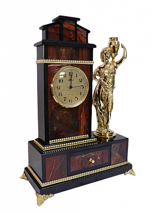 Каминные часы с бронзовой скульптурой купить с доставкой Каминные часы с бронзовой скульптурой