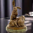 Бронзовая композиция «Кролики»