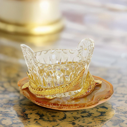 Икорница "Царский осетр" на агате